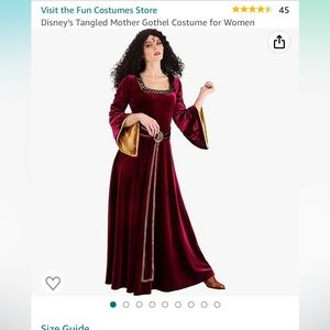 Mother Gothel Costume, Disney Tangled Rapunzel, Size M